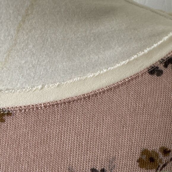 Womens Top Sz Large Cottage Core Boho Lace Shabby Floral Pink Ballet Feminine - Picture 2 of 11